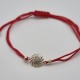 Red string bracelet "Sun" - 14k gold