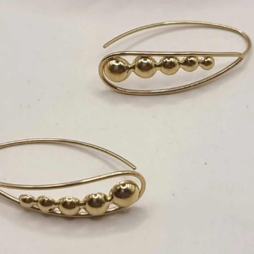 Women earrings "Infinity" - 14k gold