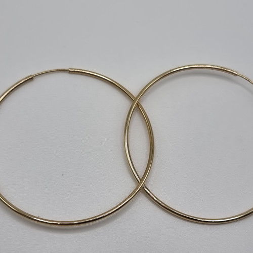 Women earrings "Loops" - 14k gold